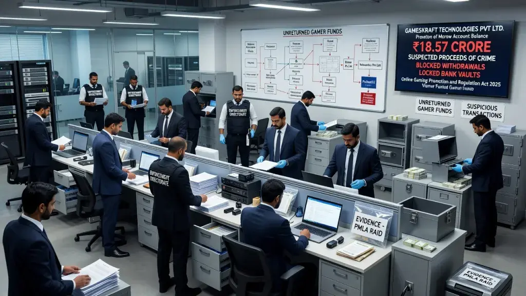 ED Raids Target Gameskraft in ₹1,000 Crore Betting Probe