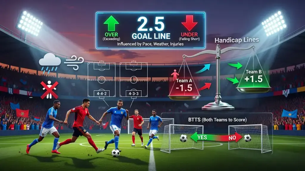 Decoding Over/Under, Handicap and BTTS Betting Markets